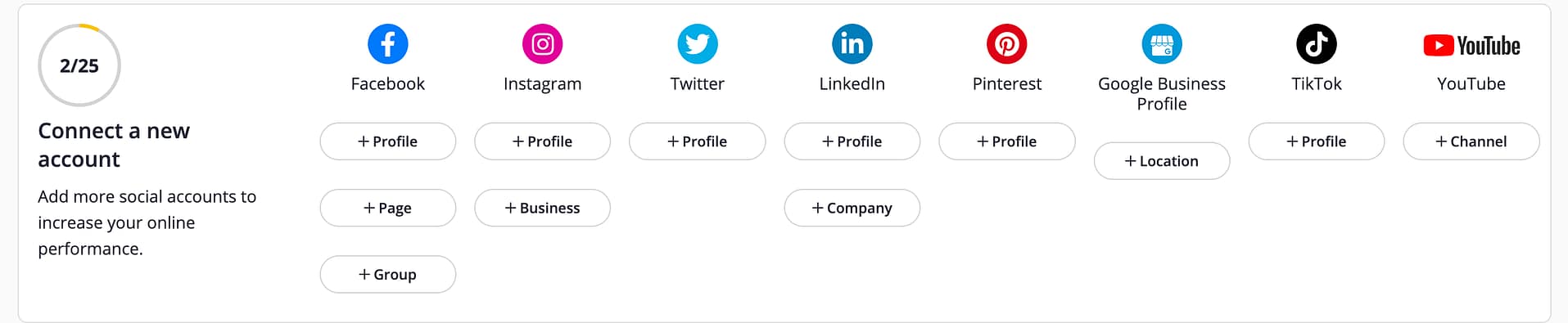 socialBee social media connections