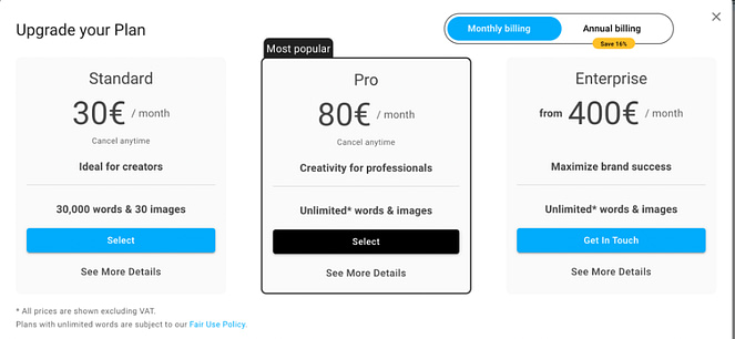 Neuroflash Pricing